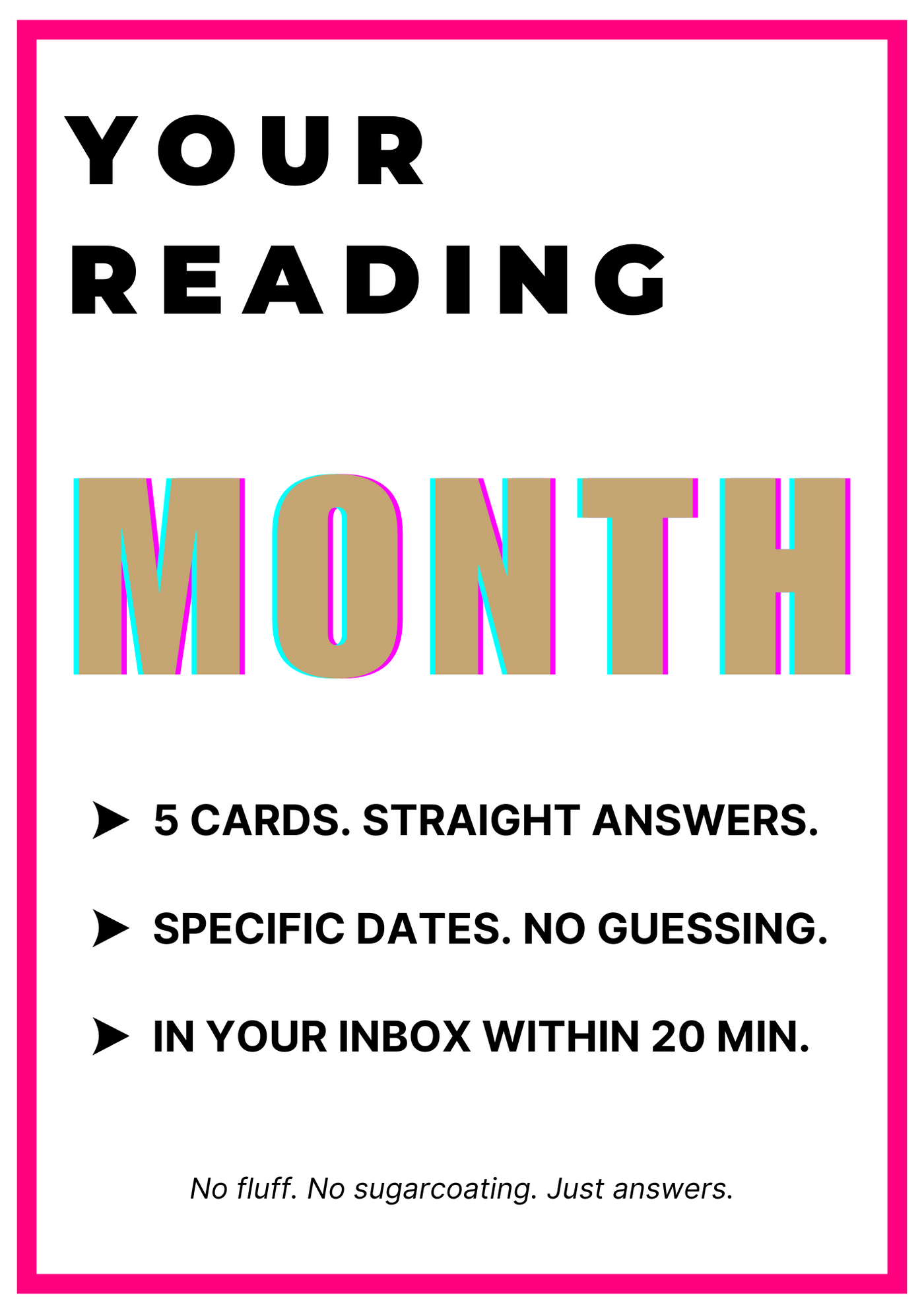 Your Monthly Reading 🔮 Clear. Direct. No fluff.